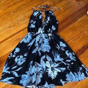 Navy halter dress